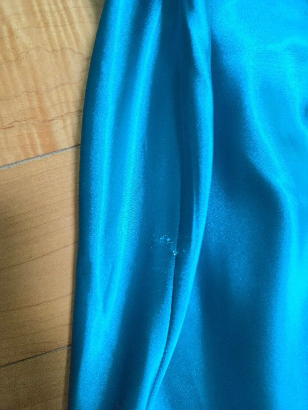 Jovani Teal Satin One Shoulder Prom Dress Rhinestone Formal Gown S - Picture 9 of 11